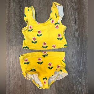 Hanna Andersson Yellow Floral Swimsuit
